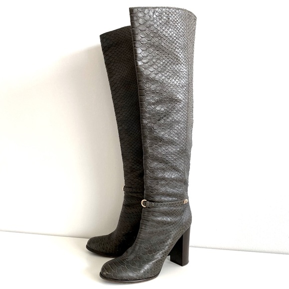 SERGIO ROSSI PYTHON BOOTS